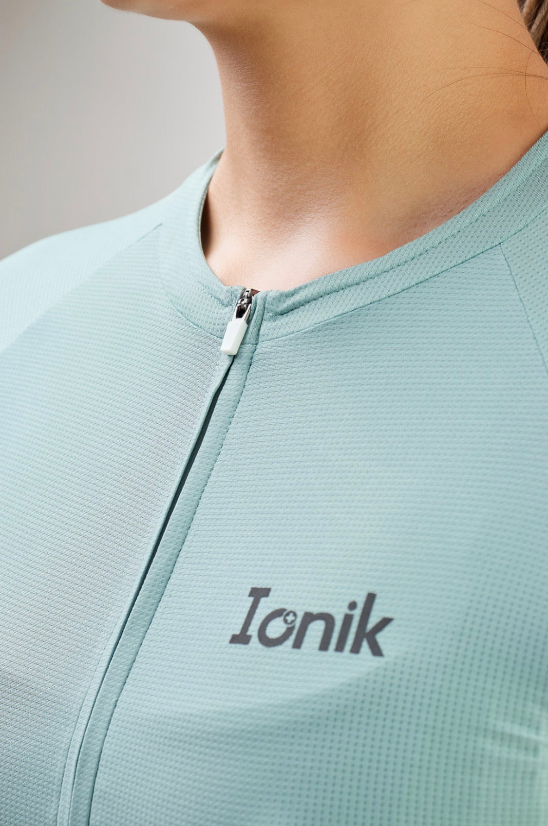 Jersey de ciclismo Ionik Start femenino manga corta verde menta