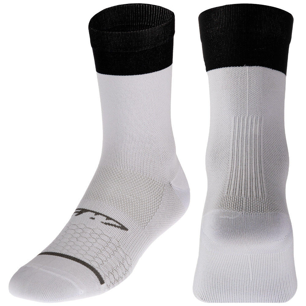 Medias de Ciclismo GW Lithe Blanco Negro