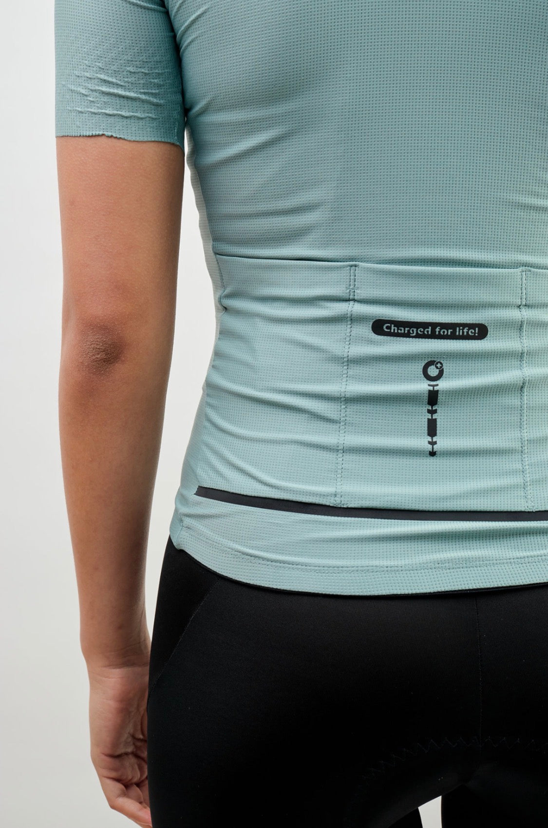 Jersey de ciclismo Ionik Start femenino manga corta verde menta