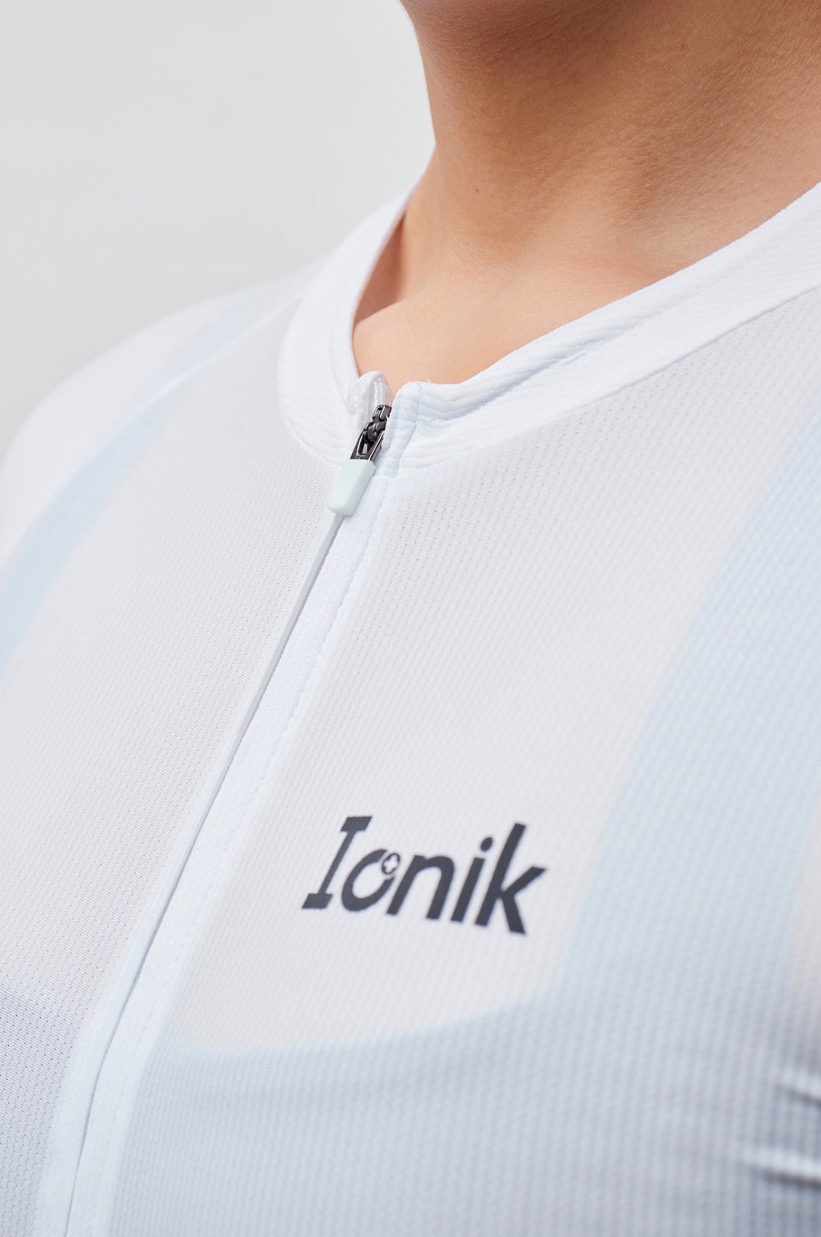 Jersey de ciclismo Ionik Start femenino manga corta blanco