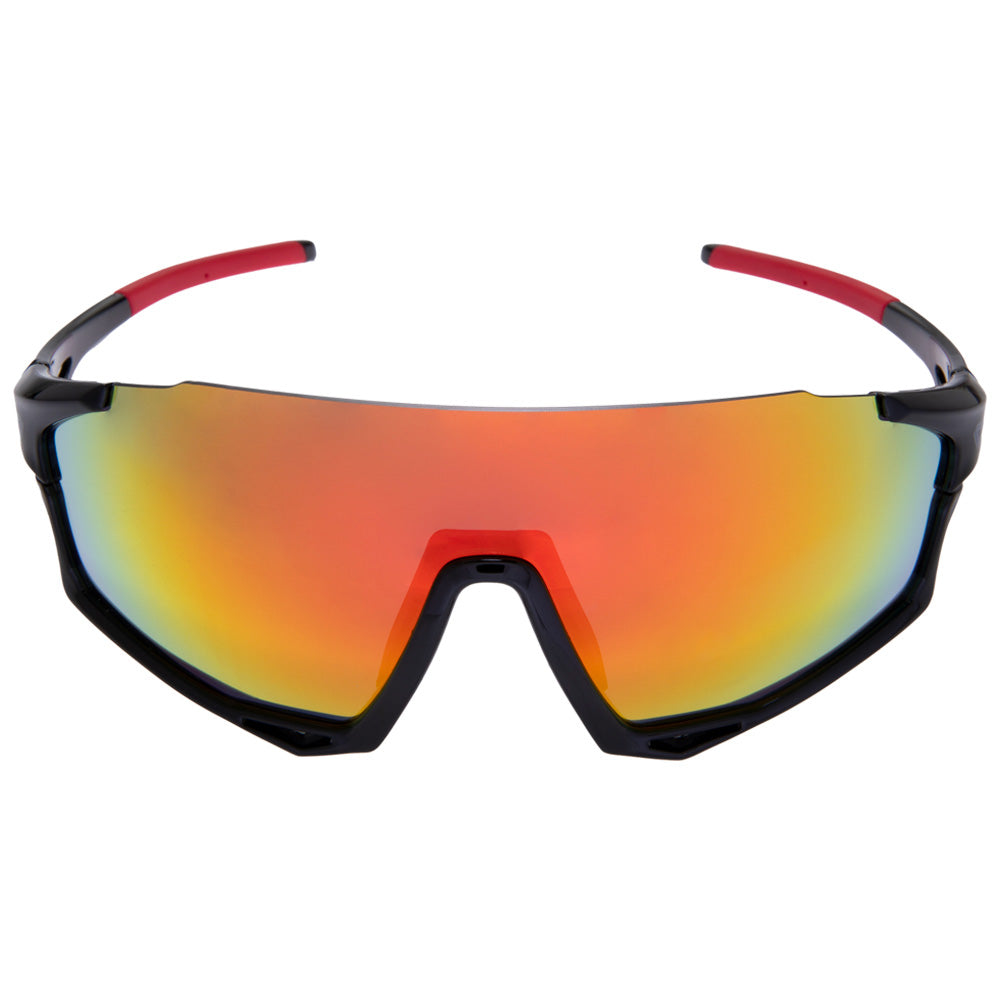 Gafas de ciclismo GW Calvert Full Color negro rojo