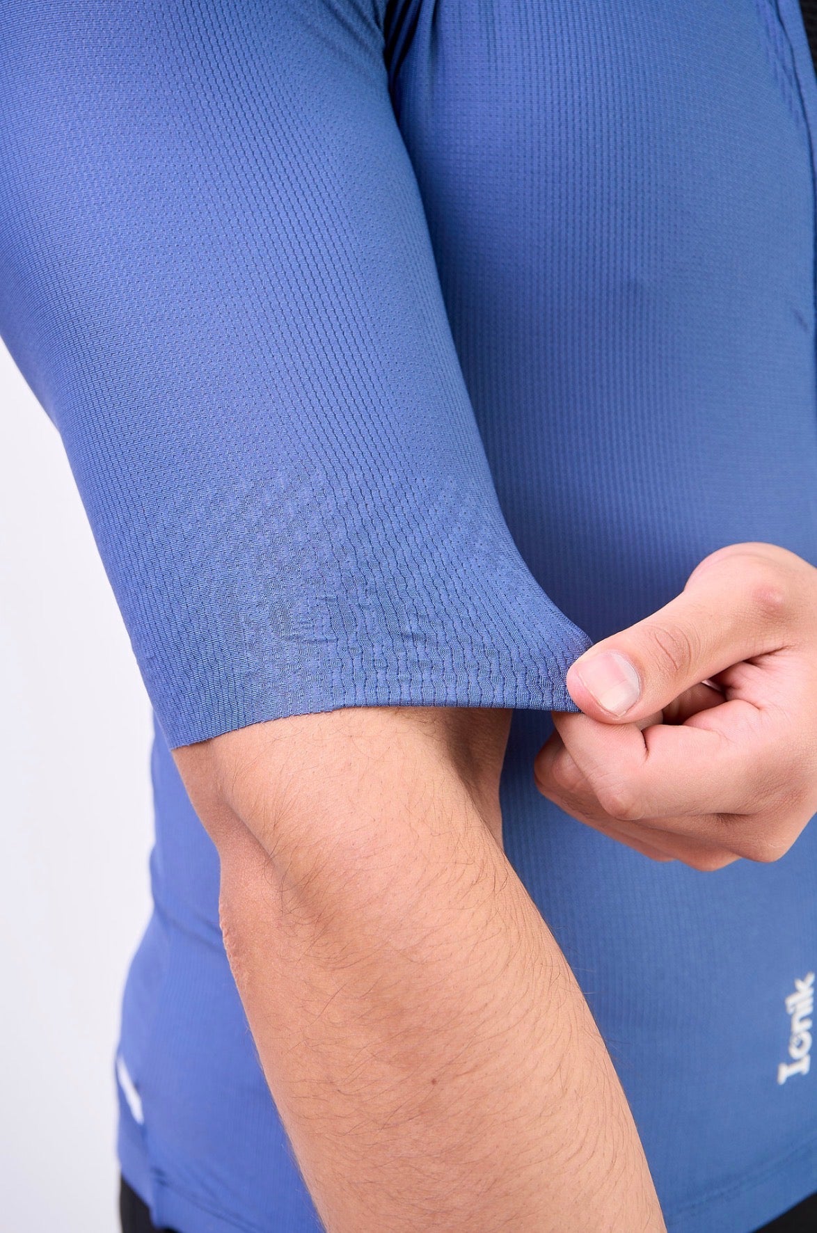 Jersey de ciclismo Ionik Start masculino manga corta azul