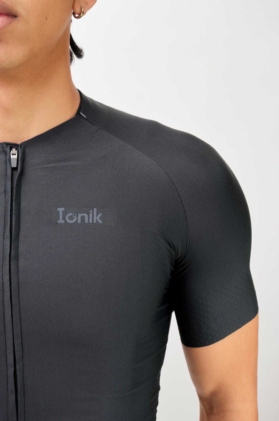 Jersey de ciclismo Ionik Pro masculino negro Neckless