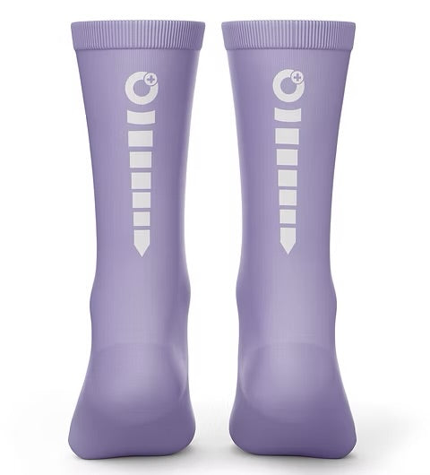 Medias de Ciclismo Ionik Lila con Reflectivo