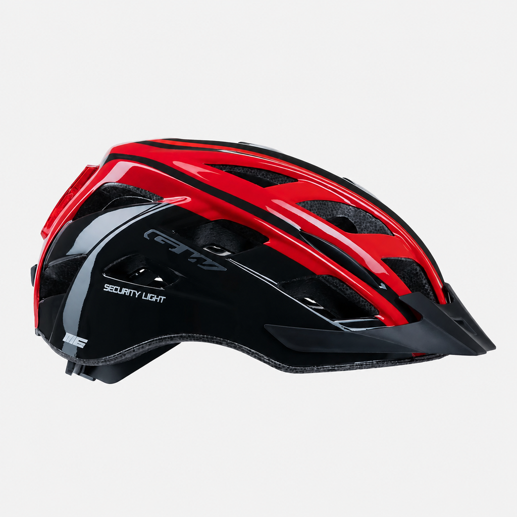 Casco de ciclismo GW M6 MTB rojo con luz