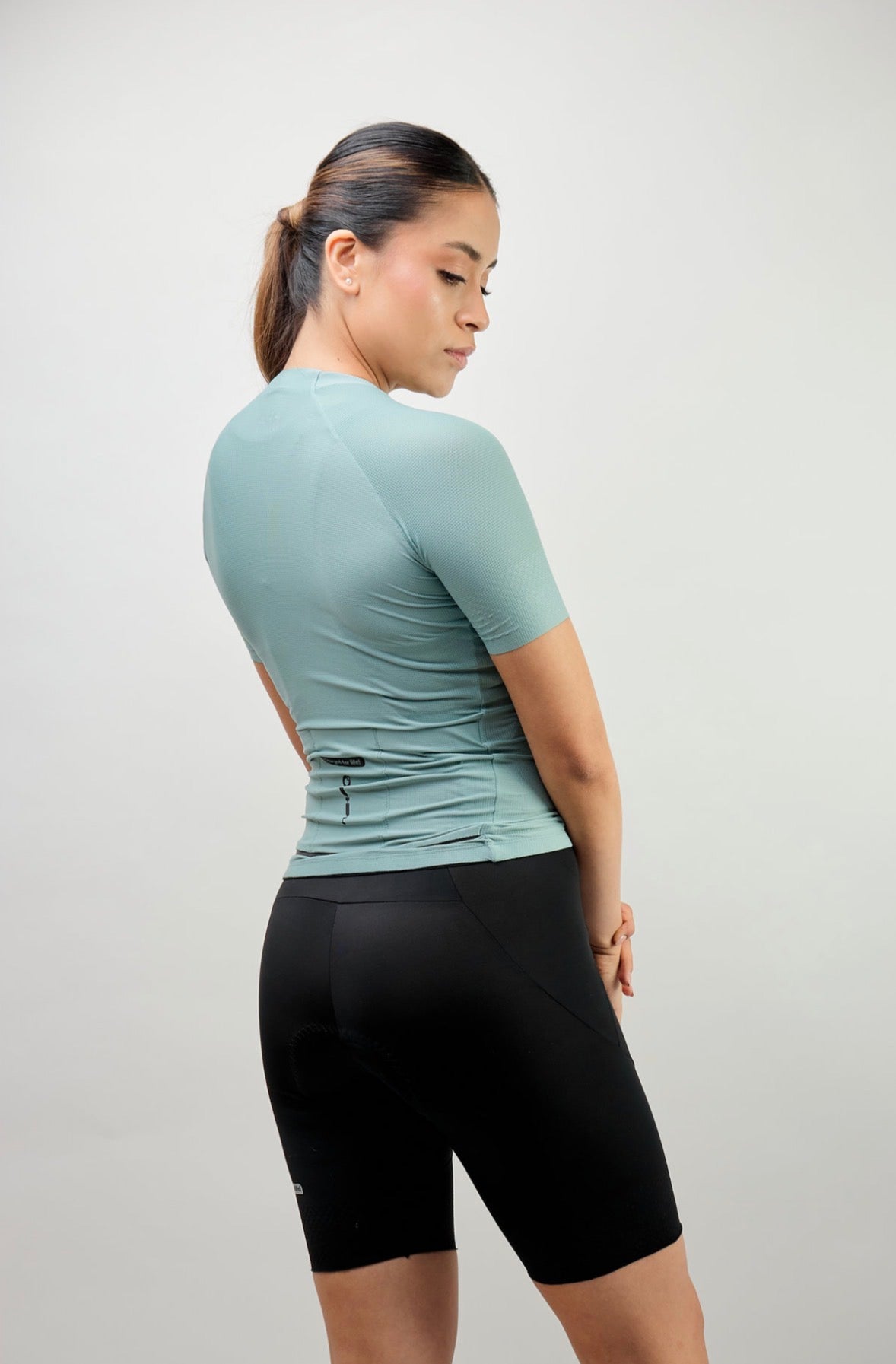 Jersey de ciclismo Ionik Start femenino manga corta verde menta