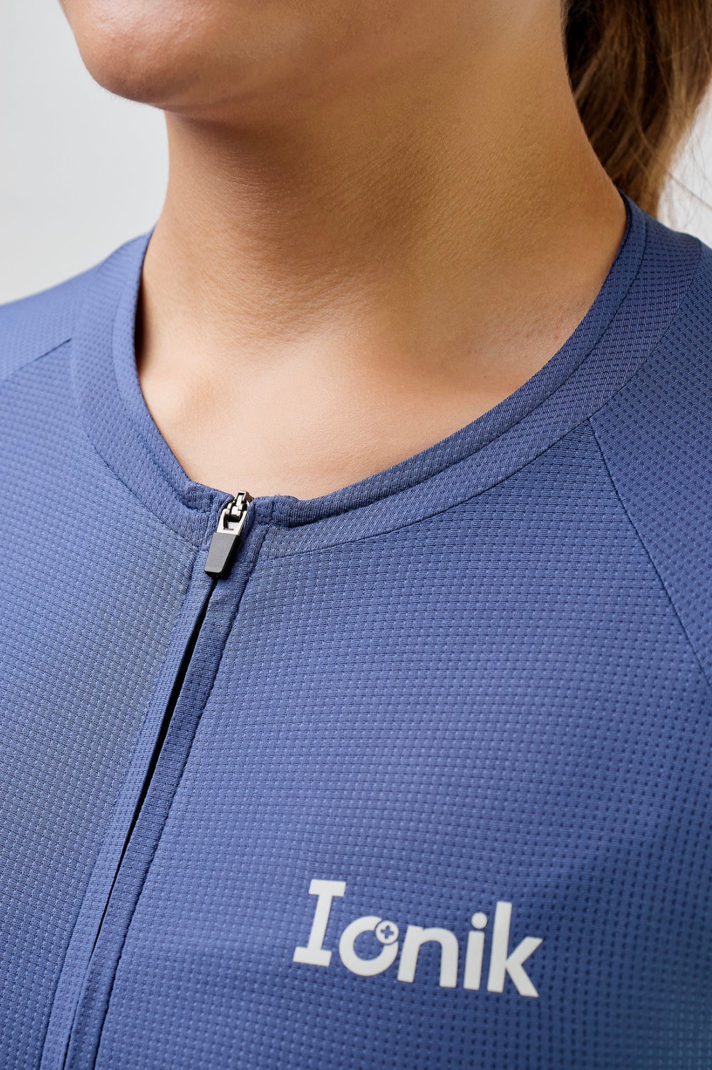 Jersey de ciclismo Ionik Start femenino manga corta azul