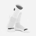 Medias de ciclismo Highforce compresivas reflectivas blancas