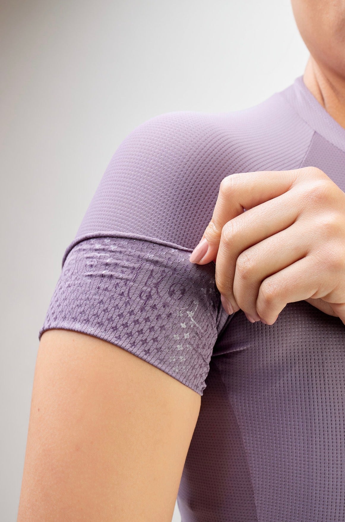 Jersey de ciclismo Ionik Start femenino manga corta lila