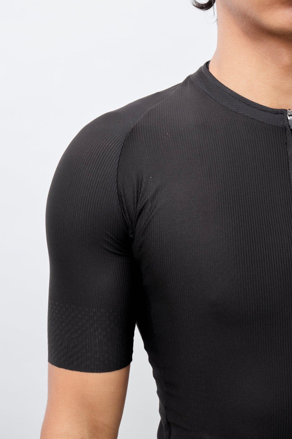 Jersey de ciclismo Ionik Start masculino manga corta negro