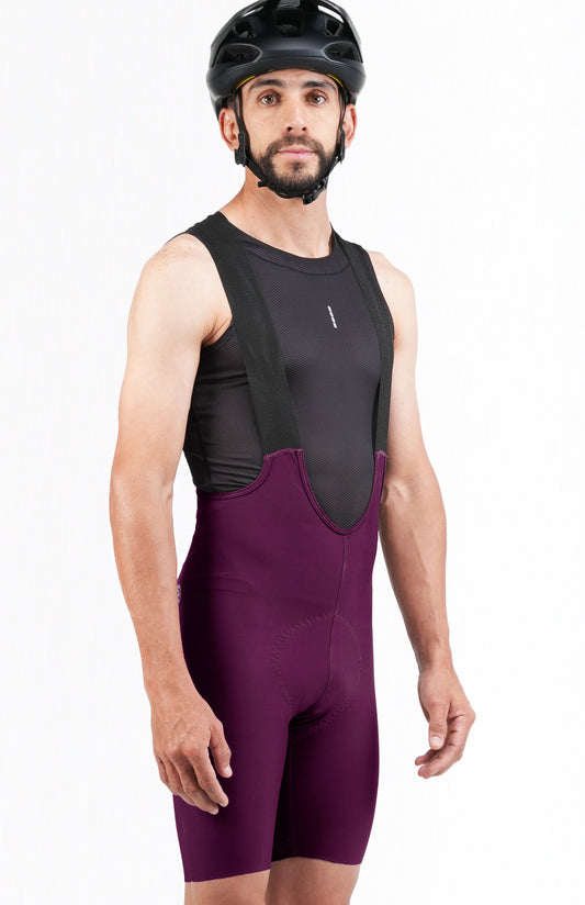 Licra de ciclismo Highforce Classic morada con cargaderas para hombre