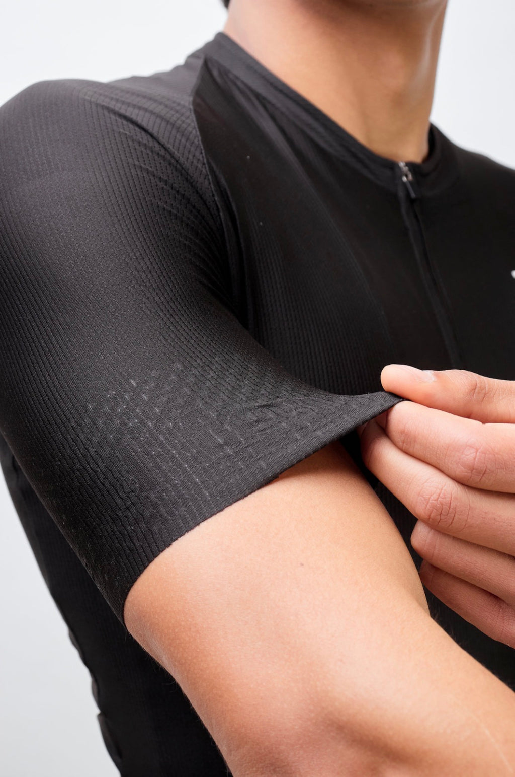 Jersey de ciclismo Ionik Start masculino manga corta negro