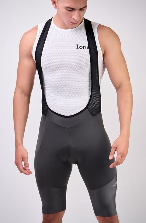 Licra de ciclismo Ionik Onix gris con cargaderas para hombre