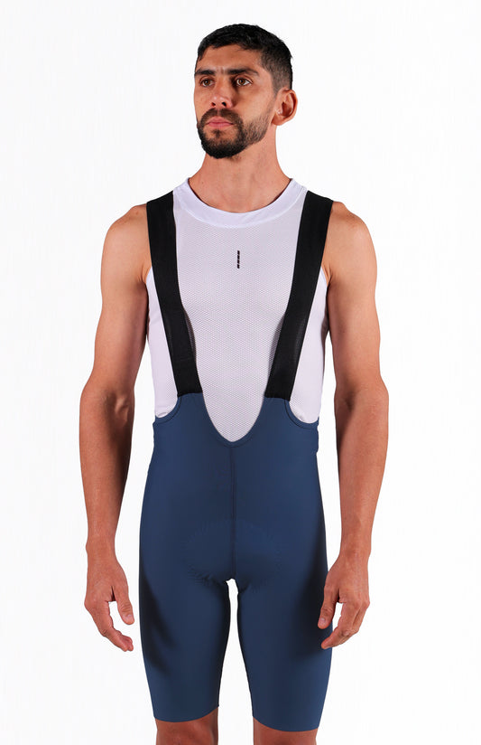 Licra de ciclismo Highforce Classic azul con cargaderas para hombre