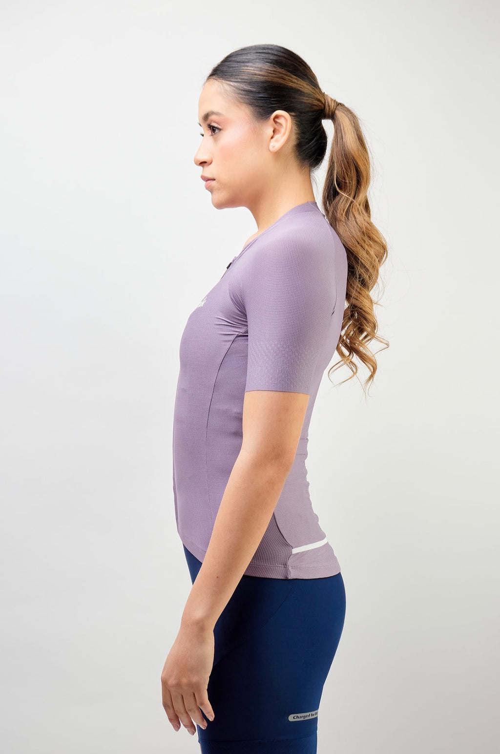 Jersey de ciclismo Ionik Start femenino manga corta lila