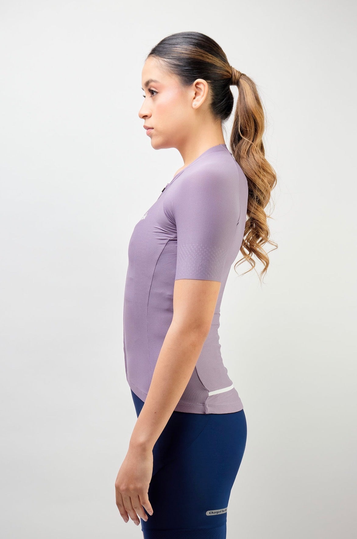 Jersey de ciclismo Ionik Start femenino manga corta lila