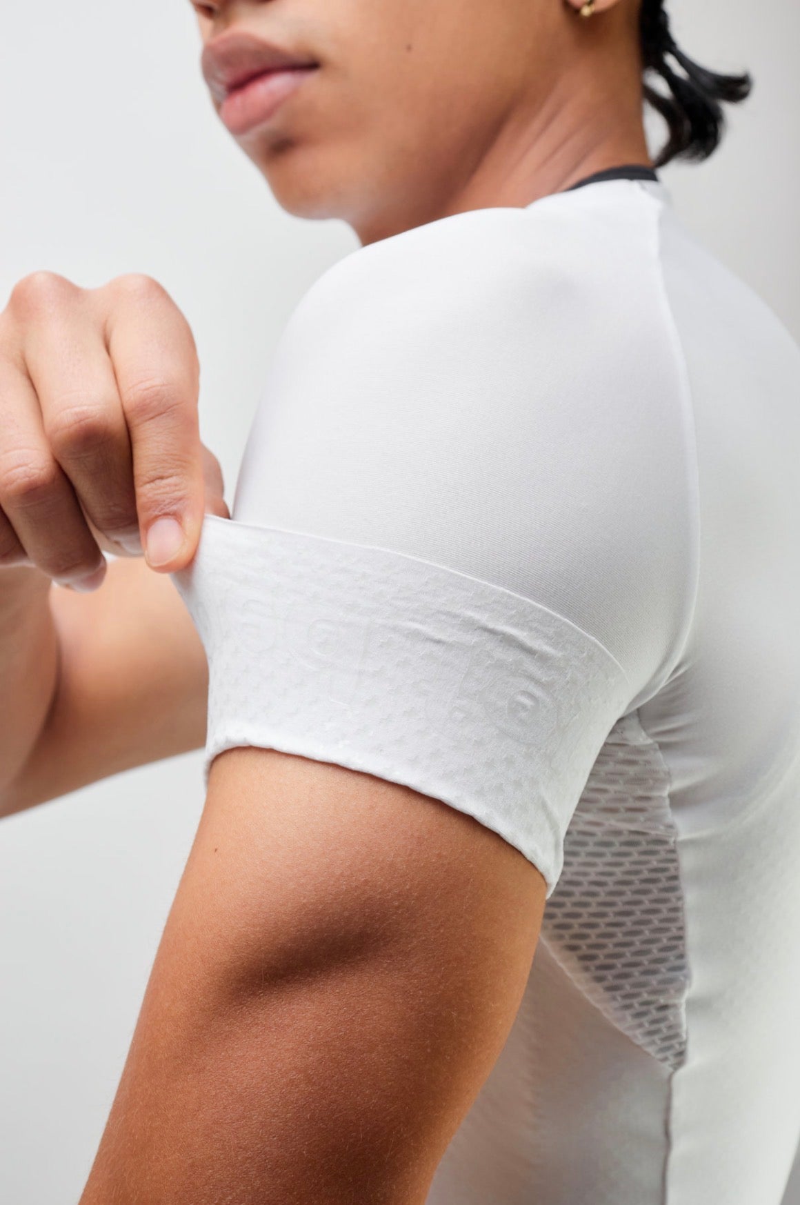 Jersey de ciclismo Ionik Pro masculino blanco Neckless