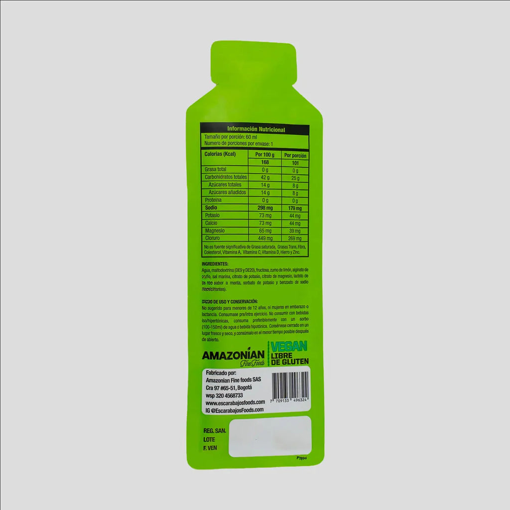 Gel energético Escarabajos Limón + Electrolitos 60 g
