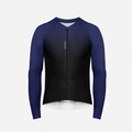 Jersey de Ciclismo Manga Larga Unisex HighForce Negro Azul Oscuro