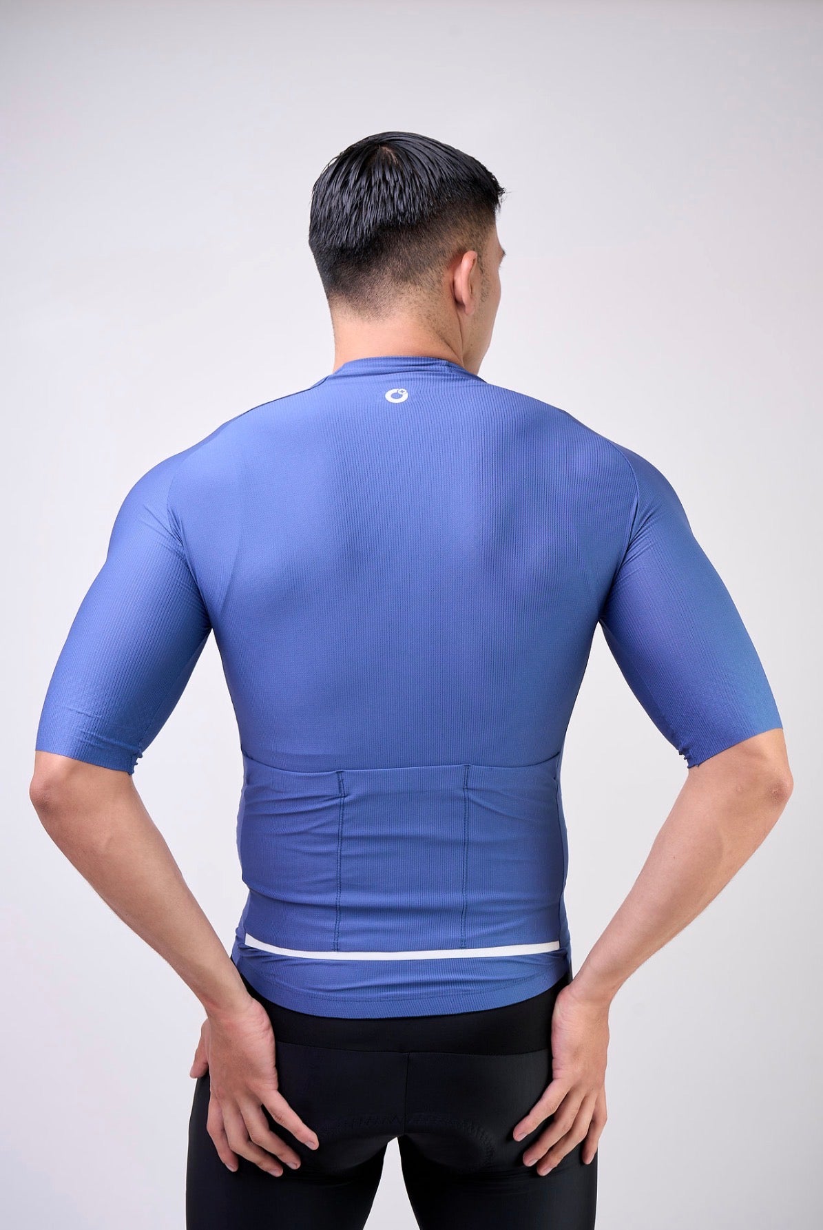Jersey de ciclismo Ionik Start masculino manga corta azul