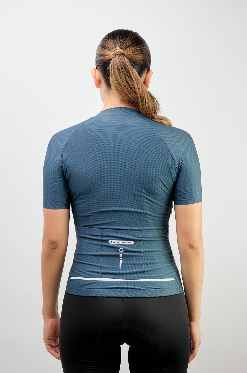 Jersey de ciclismo Ionik Start femenino manga corta verde benetton