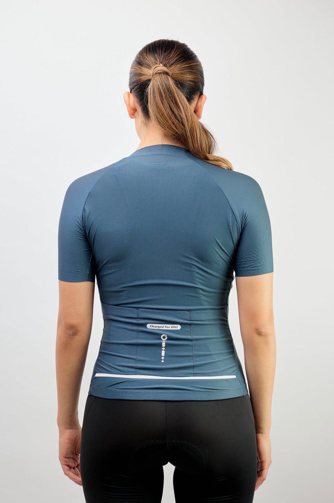 Jersey de ciclismo Ionik Start femenino manga corta verde benetton