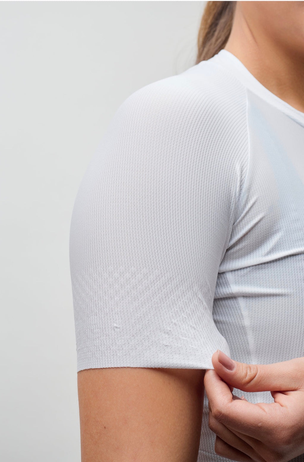 Jersey de ciclismo Ionik Start femenino manga corta blanco