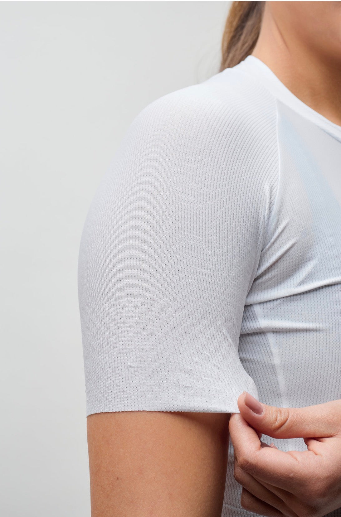 Jersey de ciclismo Ionik Start femenino manga corta blanco