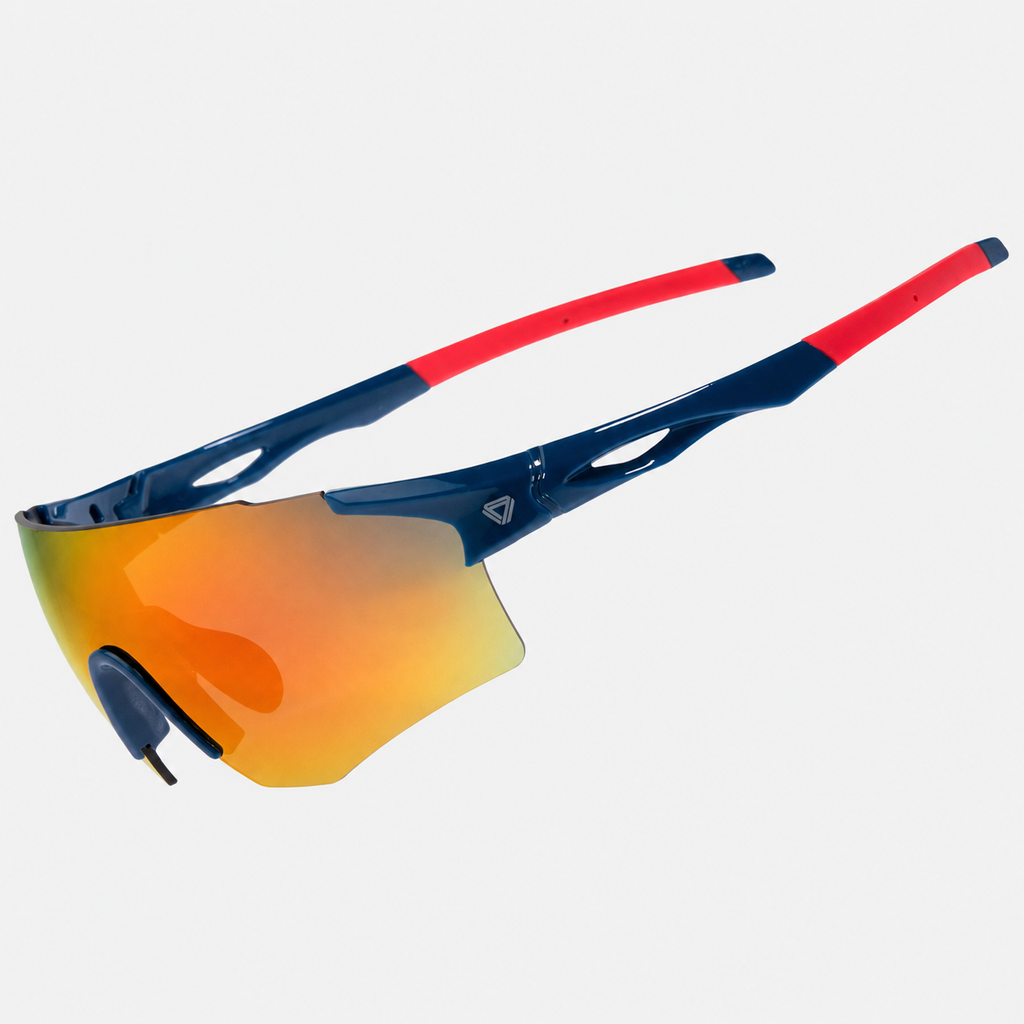 Gafas de ciclismo GW Flint Full Color azul rojo
