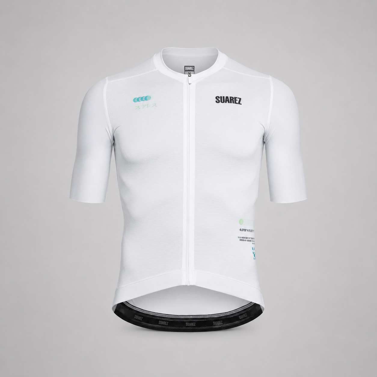 Jersey de ciclismo Suarez Hombre Lock Silver White 2.4