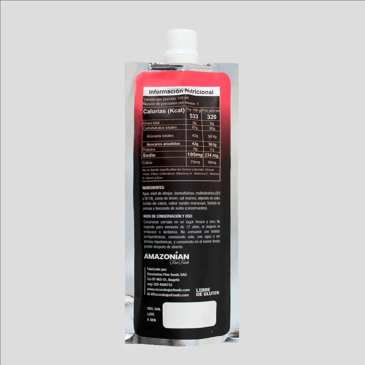 Gel energético Bee Boost Sandía 80 g CHO 120 g