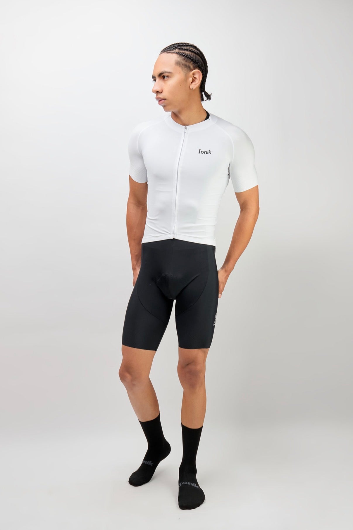 Jersey de ciclismo Ionik Pro masculino blanco Neckless