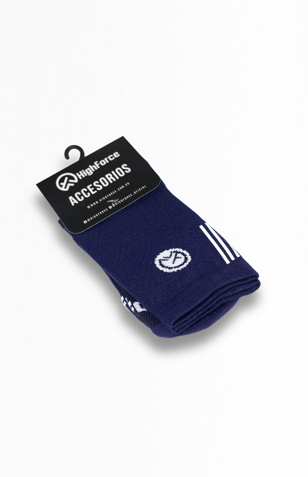 Medias de ciclismo Highforce compresivas reflectivas azules