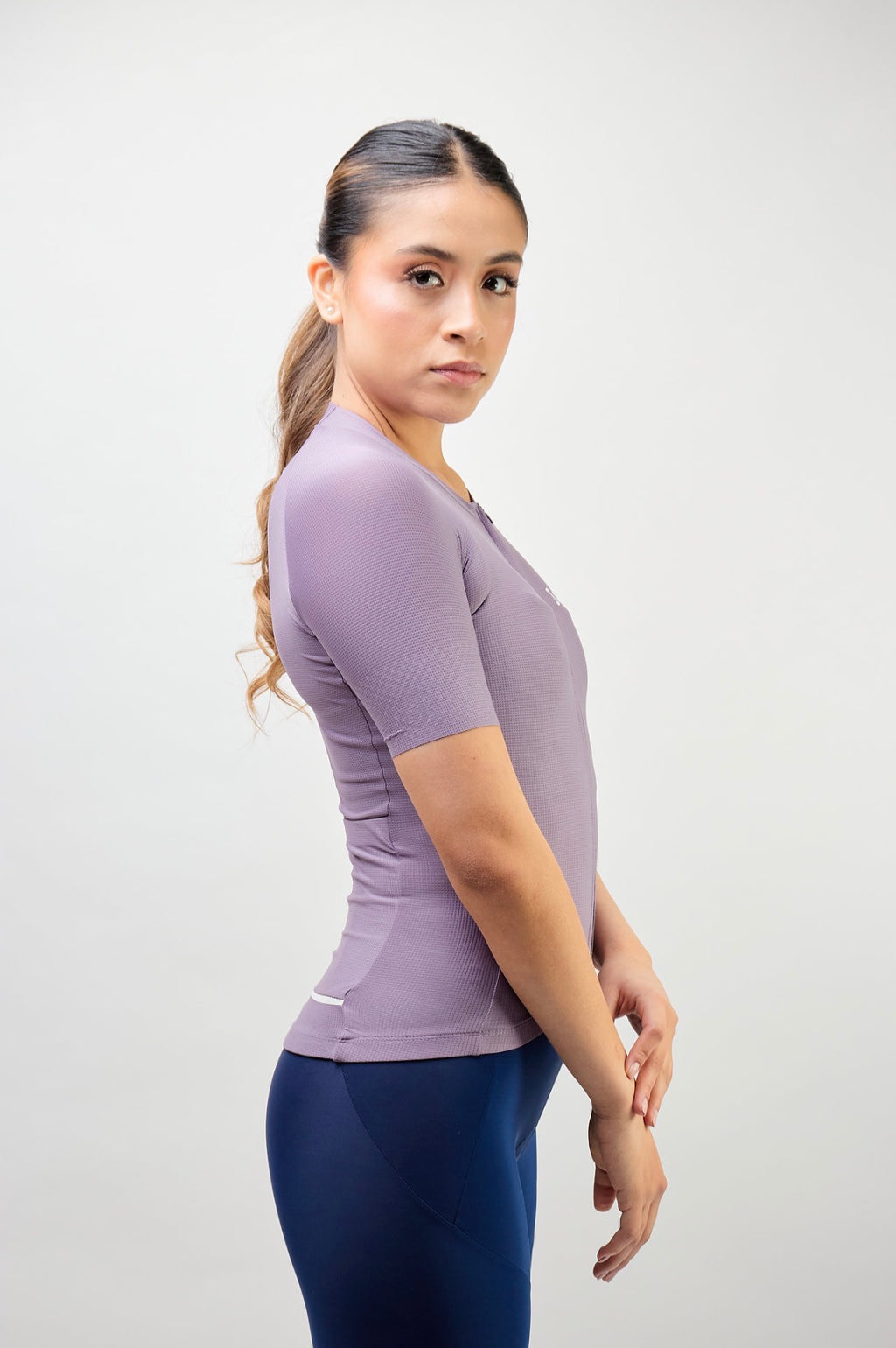 Jersey de ciclismo Ionik Start femenino manga corta lila