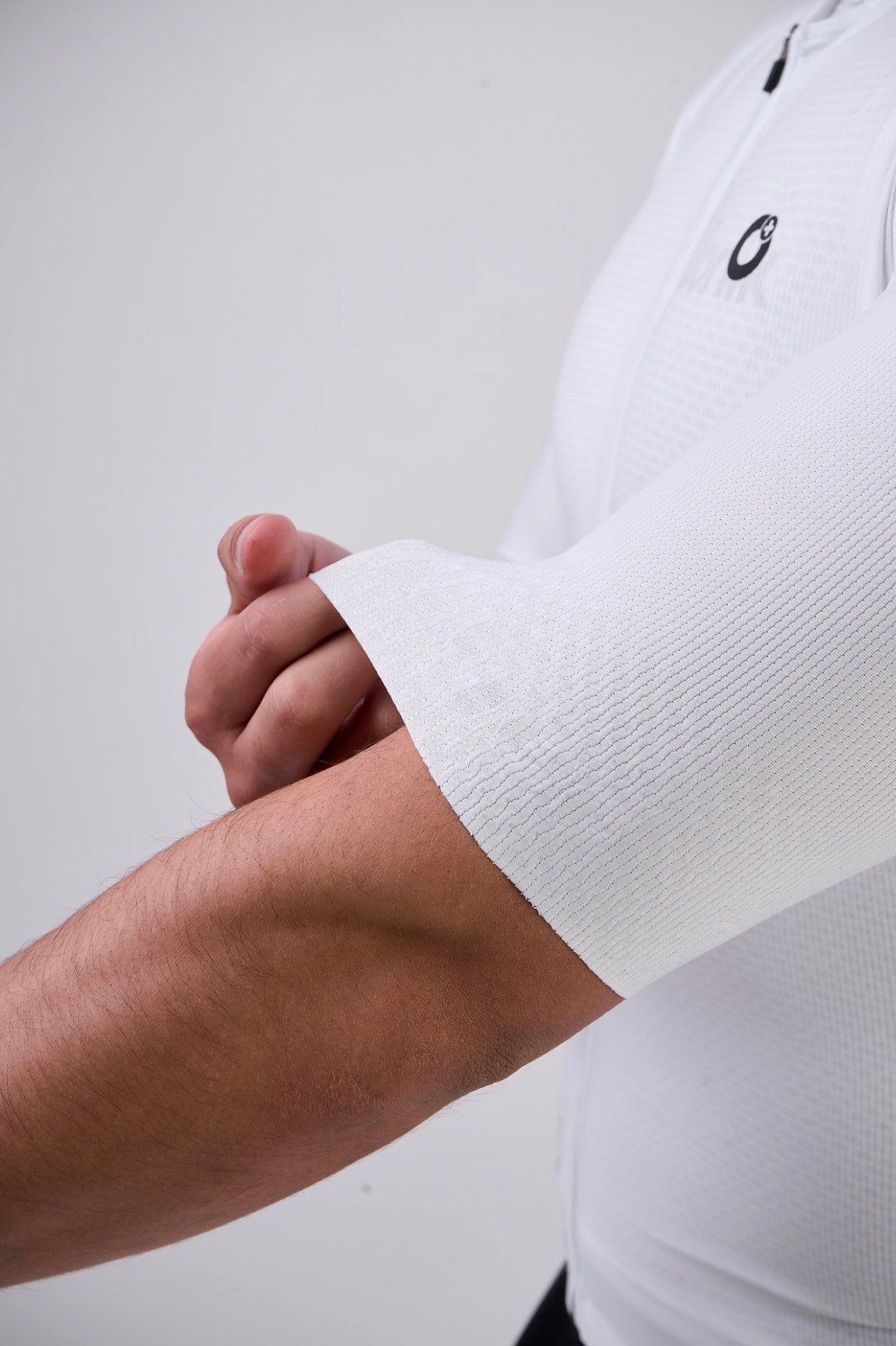 Jersey de ciclismo Ionik Start masculino manga corta blanco