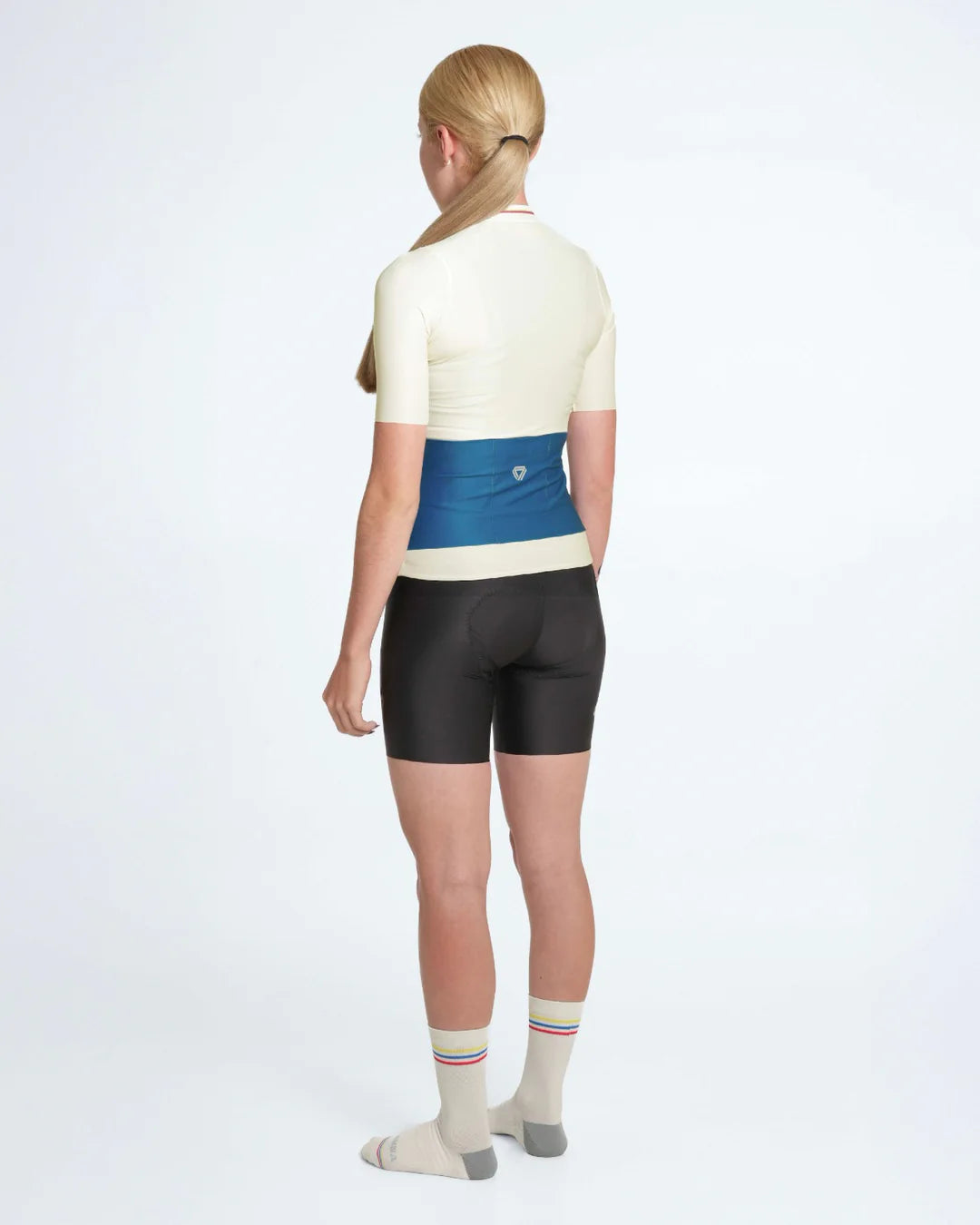 Jersey de ciclismo GW Mujer Montañas de Macondo Beige