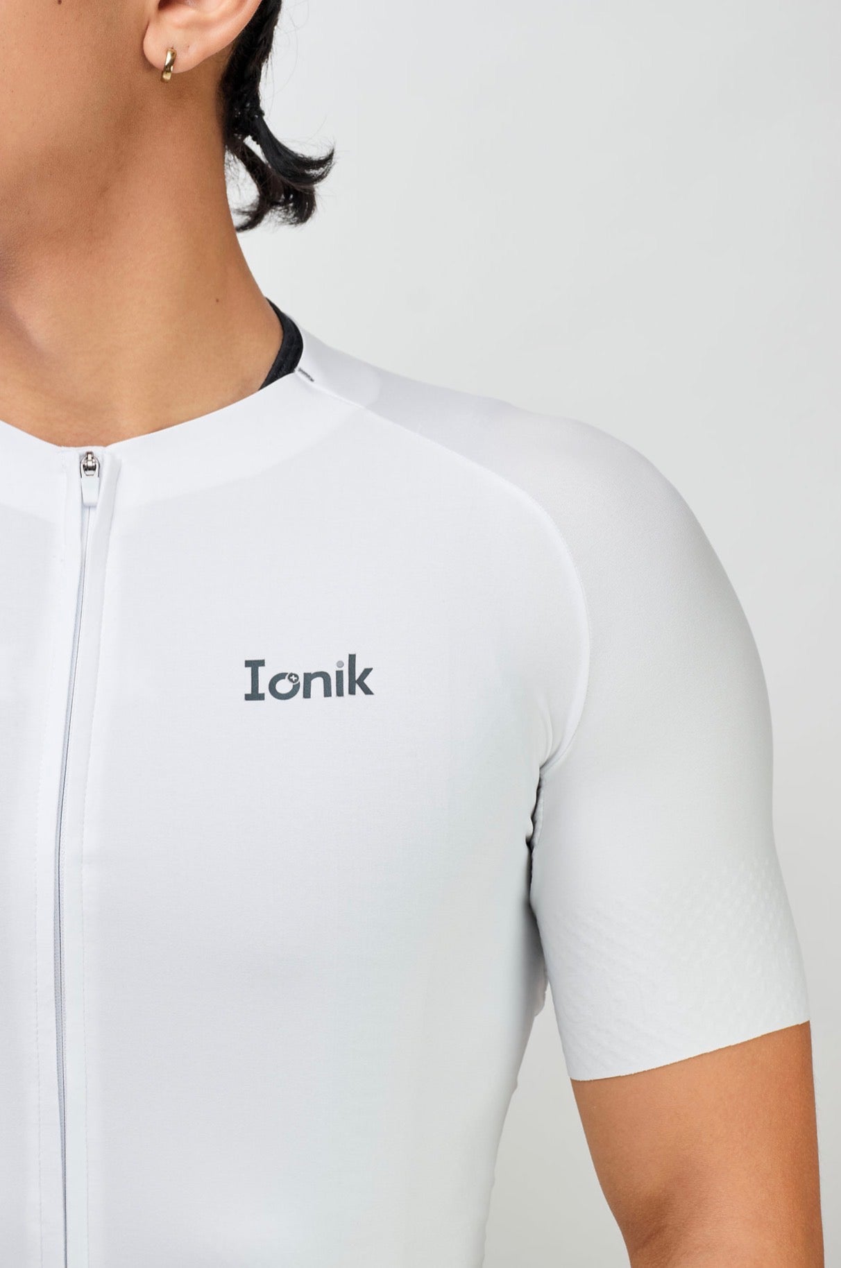Jersey de ciclismo Ionik Pro masculino blanco Neckless