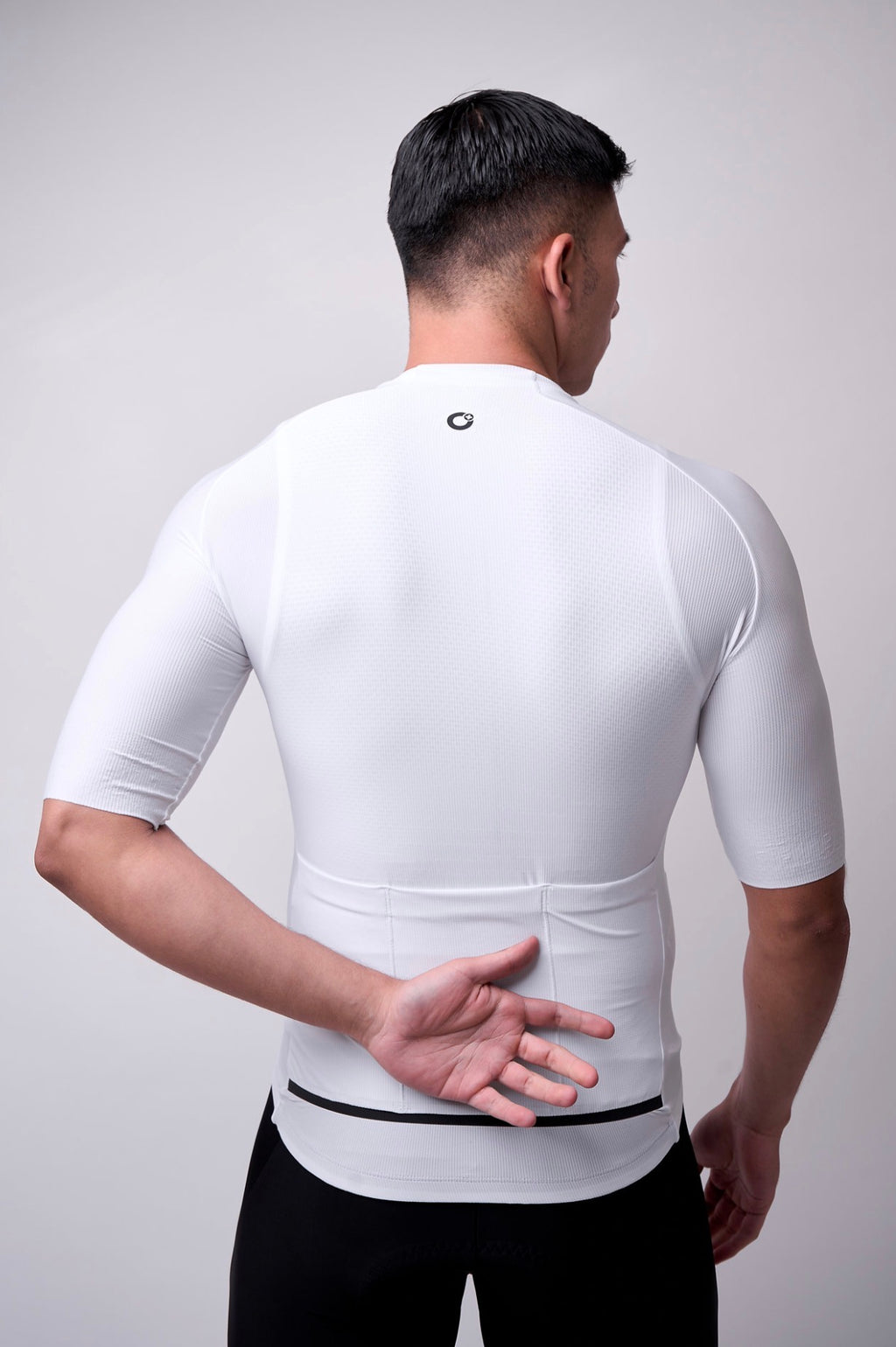 Jersey de ciclismo Ionik Start masculino manga corta blanco