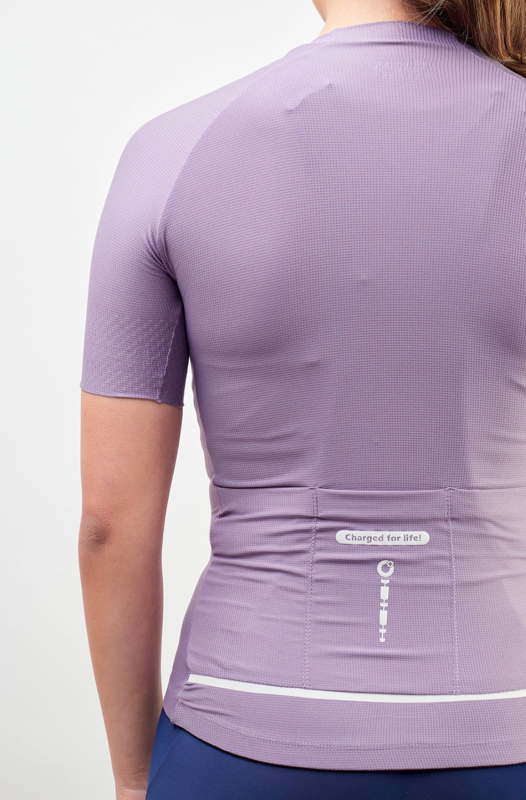 Jersey de ciclismo Ionik Start femenino manga corta lila