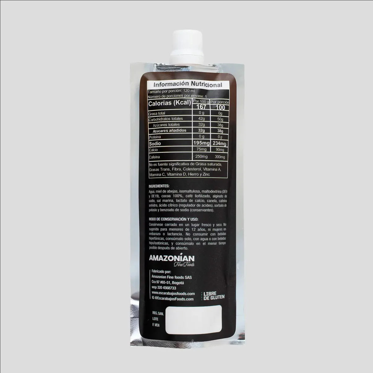 Gel energético Bee Boost Mocachino + Cafeína 300 mg 120 g