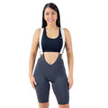 Pantaloneta de Ciclismo Ionik Tubular Gris Mujer con Cargaderas