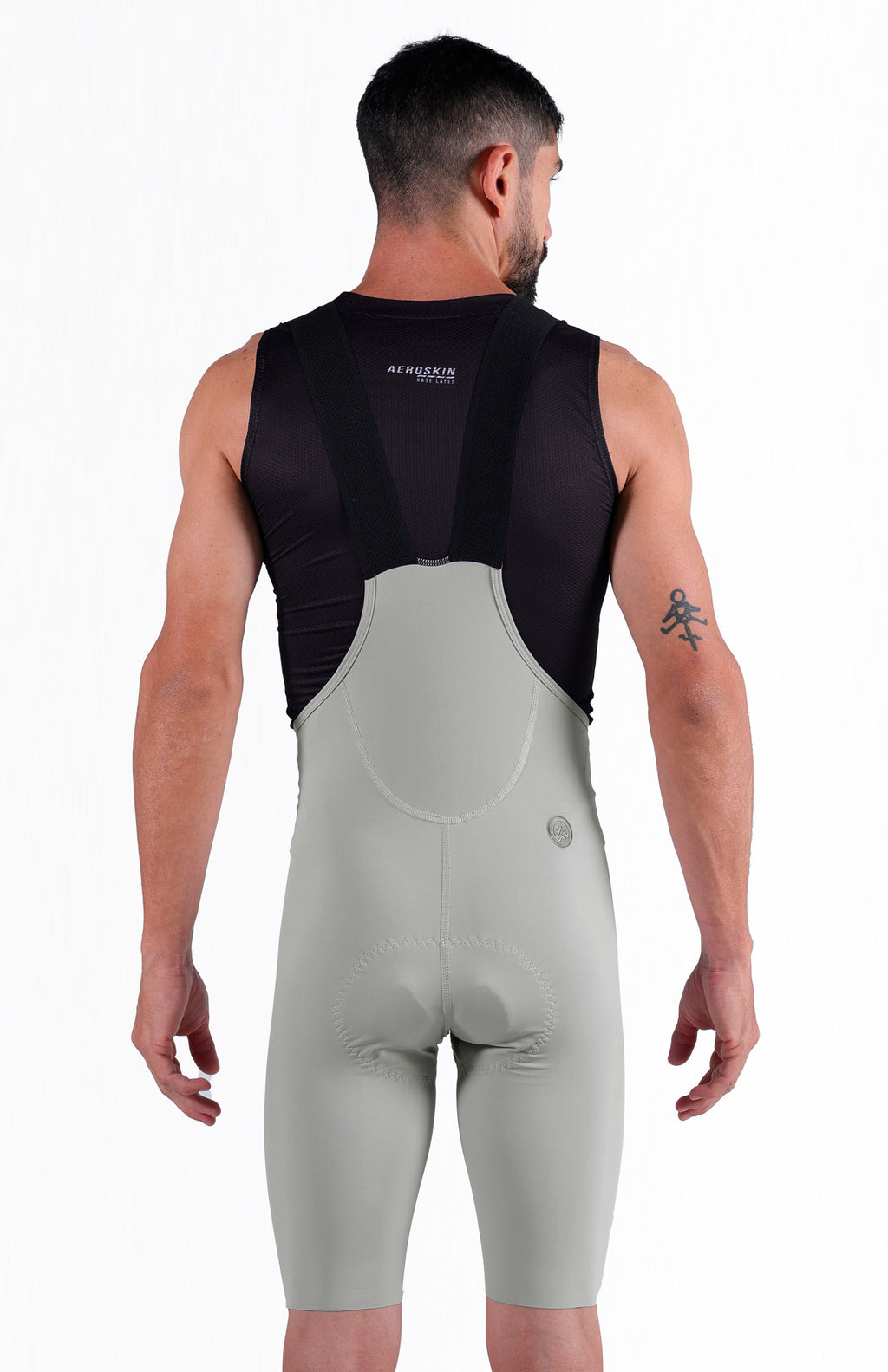 Licra de ciclismo Highforce Classic gris con cargaderas para hombre
