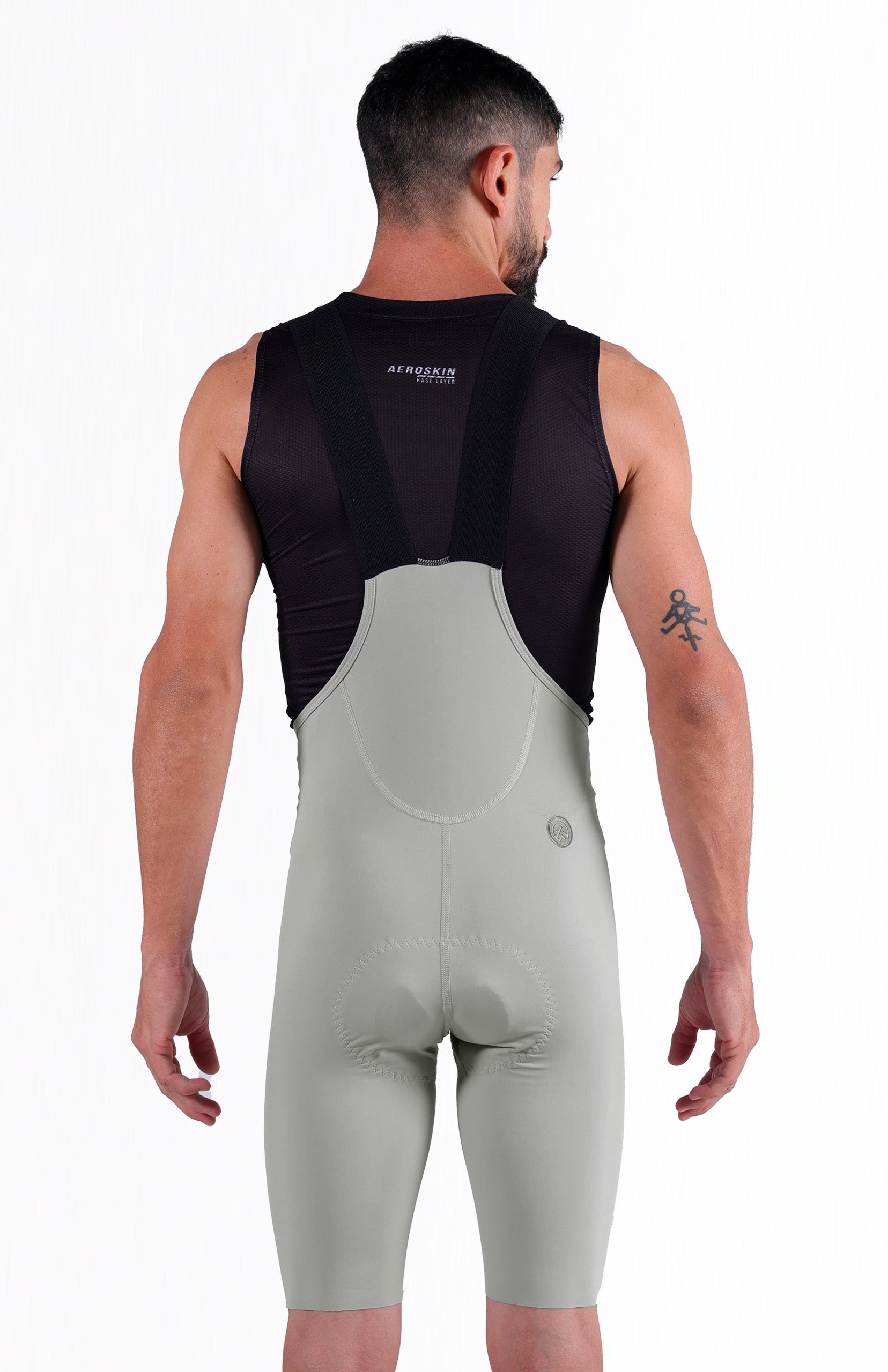 Licra de ciclismo Highforce Classic gris con cargaderas para hombre