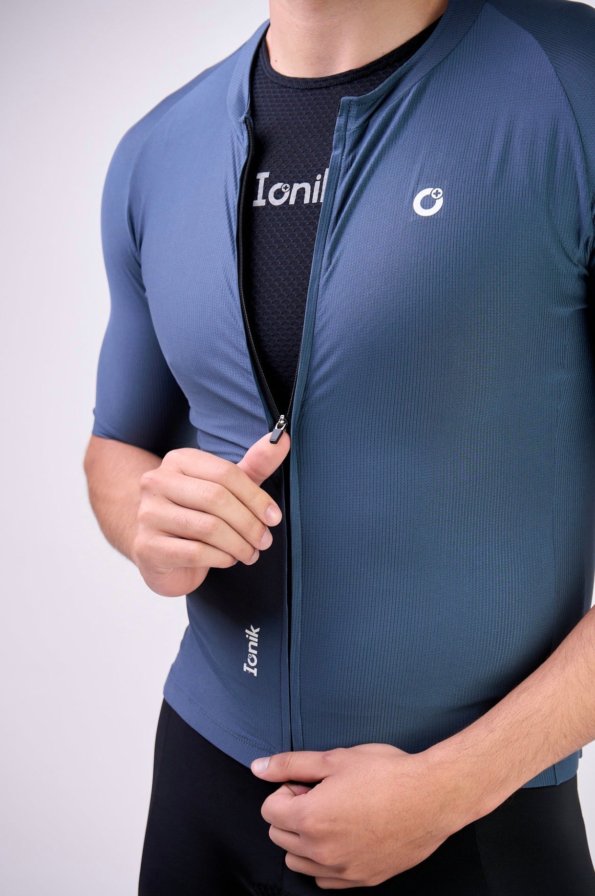Jersey de ciclismo Ionik Start masculino manga corta verde benetton