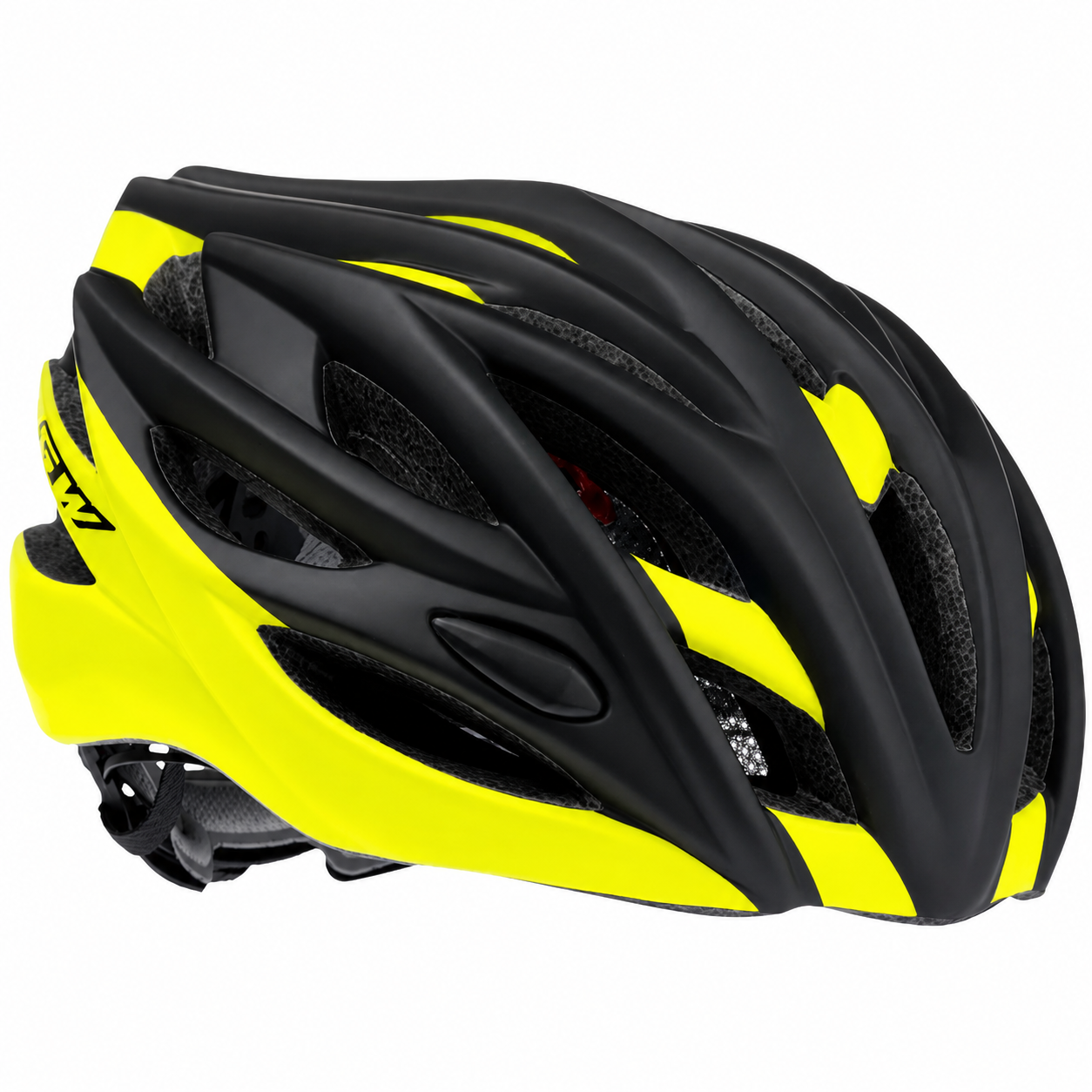 Casco de ciclismo GW 029 Ruta negro mate/amarillo limón