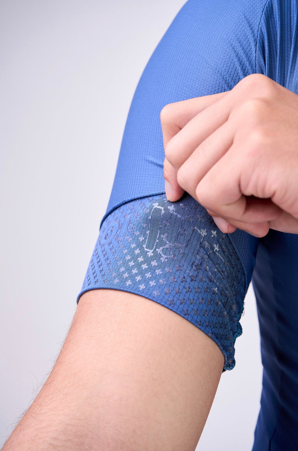Jersey de ciclismo Ionik Start masculino manga corta azul