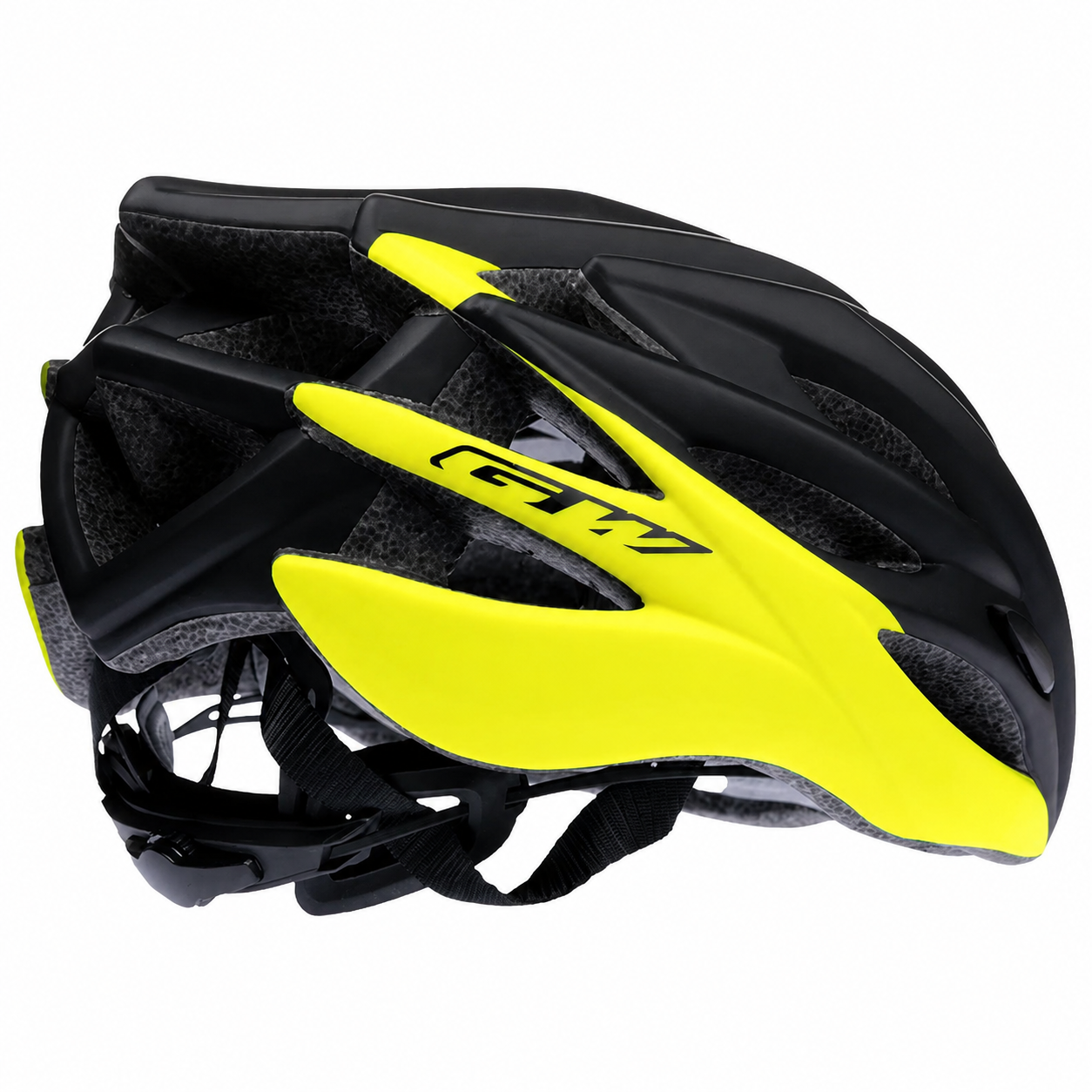 Casco de ciclismo GW 029 Ruta negro mate/amarillo limón