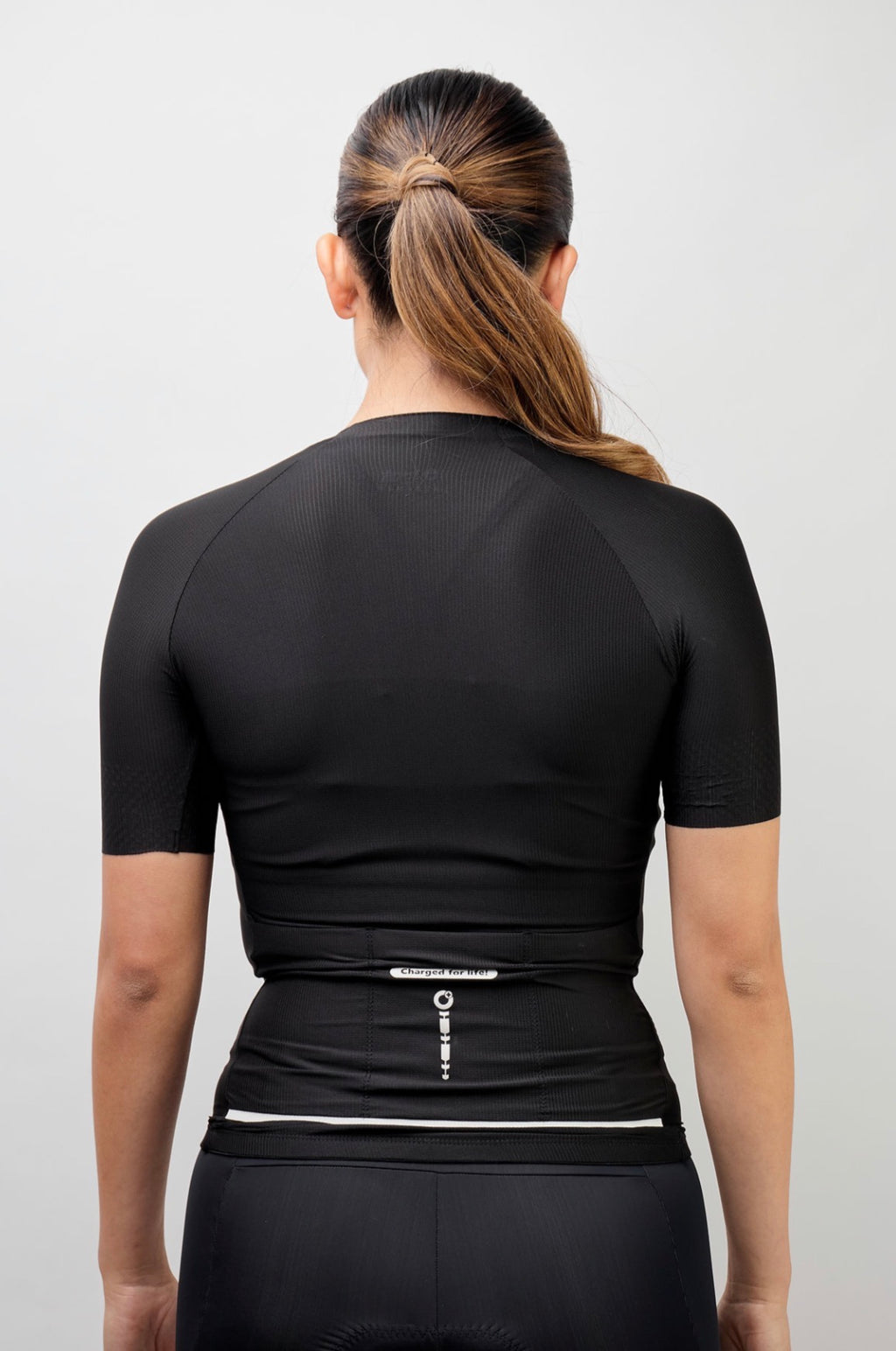 Jersey de ciclismo Ionik Start femenino manga corta negro