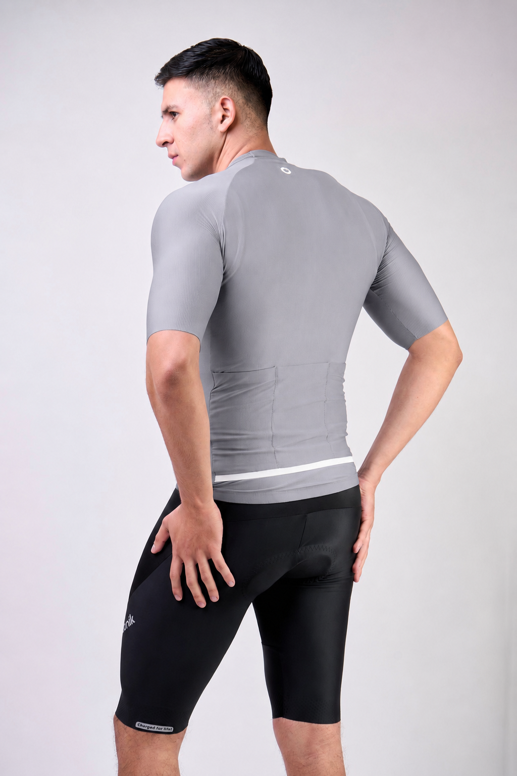 Jersey de Ciclismo Ionik Start Masculino Manga Corta Gris
