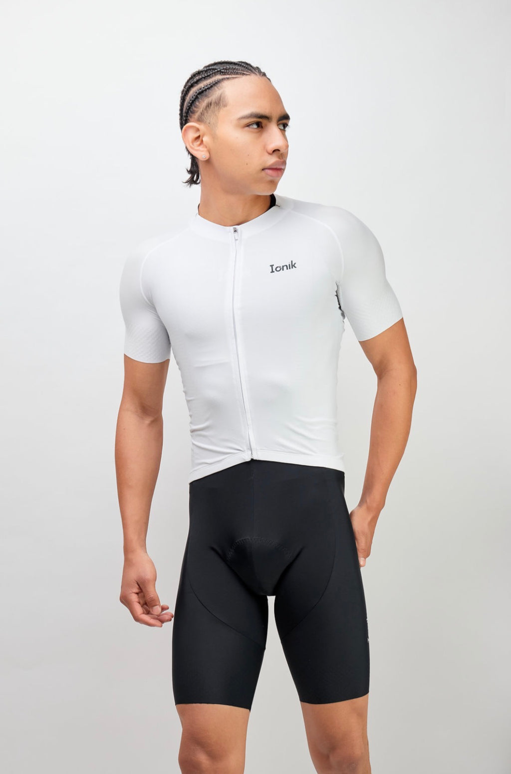 Jersey de ciclismo Ionik Pro masculino blanco Neckless